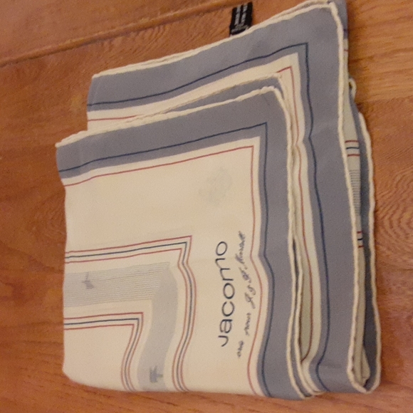 Vtg Jacomo Silk Scarf Italy 33"×33"L - Picture 6 of 16